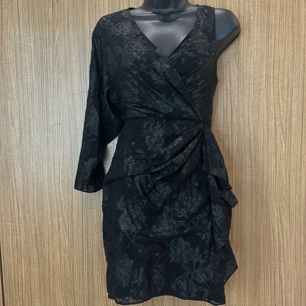 BCBGMAXAZRIA Women's Floral Faux Wrap Dress size 04